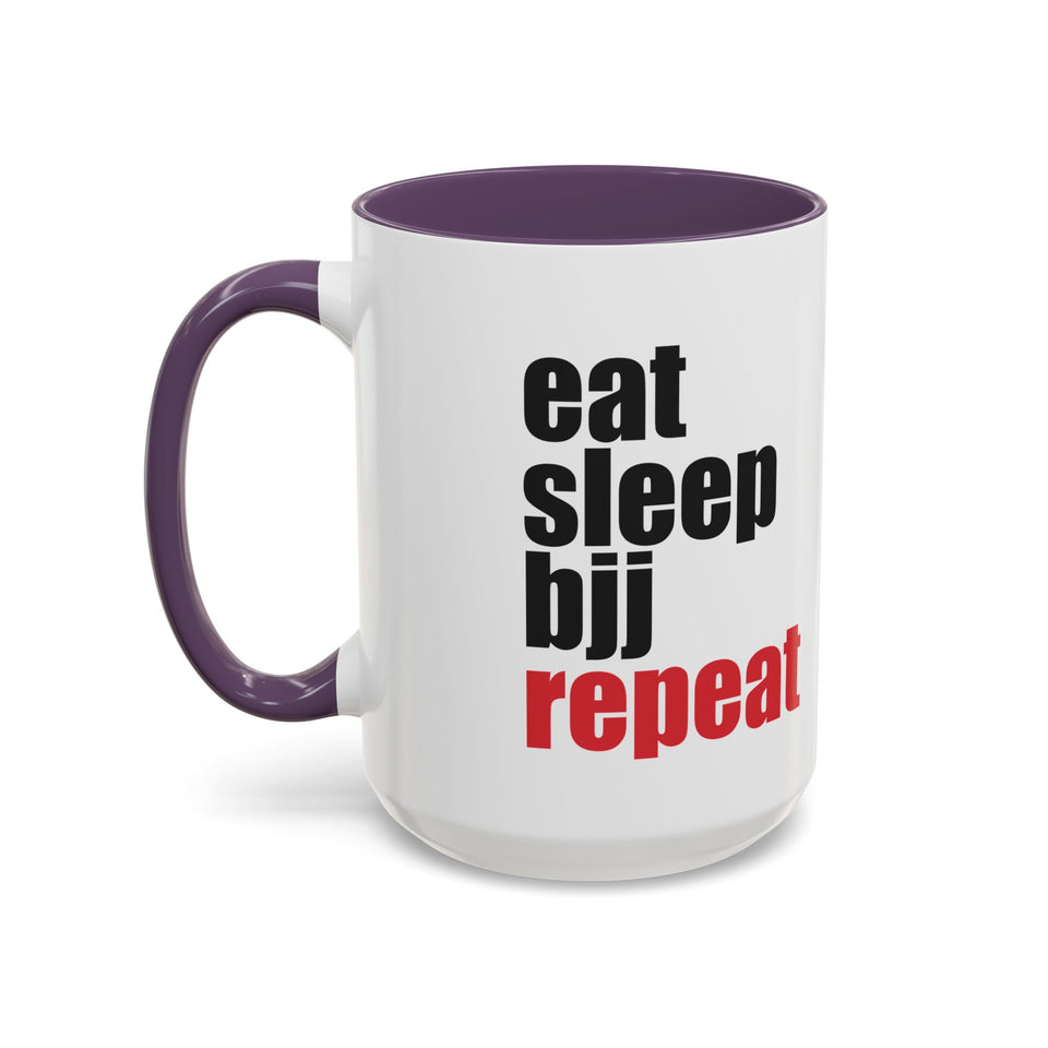 Brazilian Jiu Jitsu Eat Sleep BJJ Repeat | BJJ Accent Coffee Mug