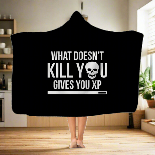 What Doesn't Kill You Gives You XP Classic Adult Hooded Blanket