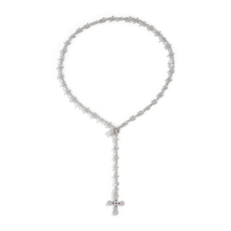 Vintage Gothic Cross Pendant Necklace