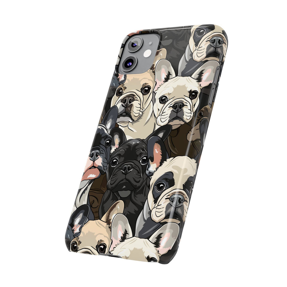 Premium French Bulldogs iPhone Case | Cute Frenchie Gifts Slim Phone Cases