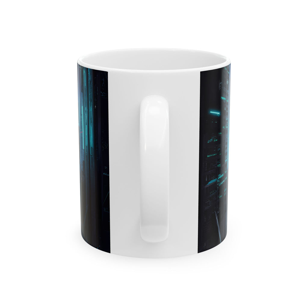 A Cyberpunk City Skyline Ceramic Mug (11oz, 15oz)