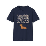 Dachshund Coffee T-Shirt — 
