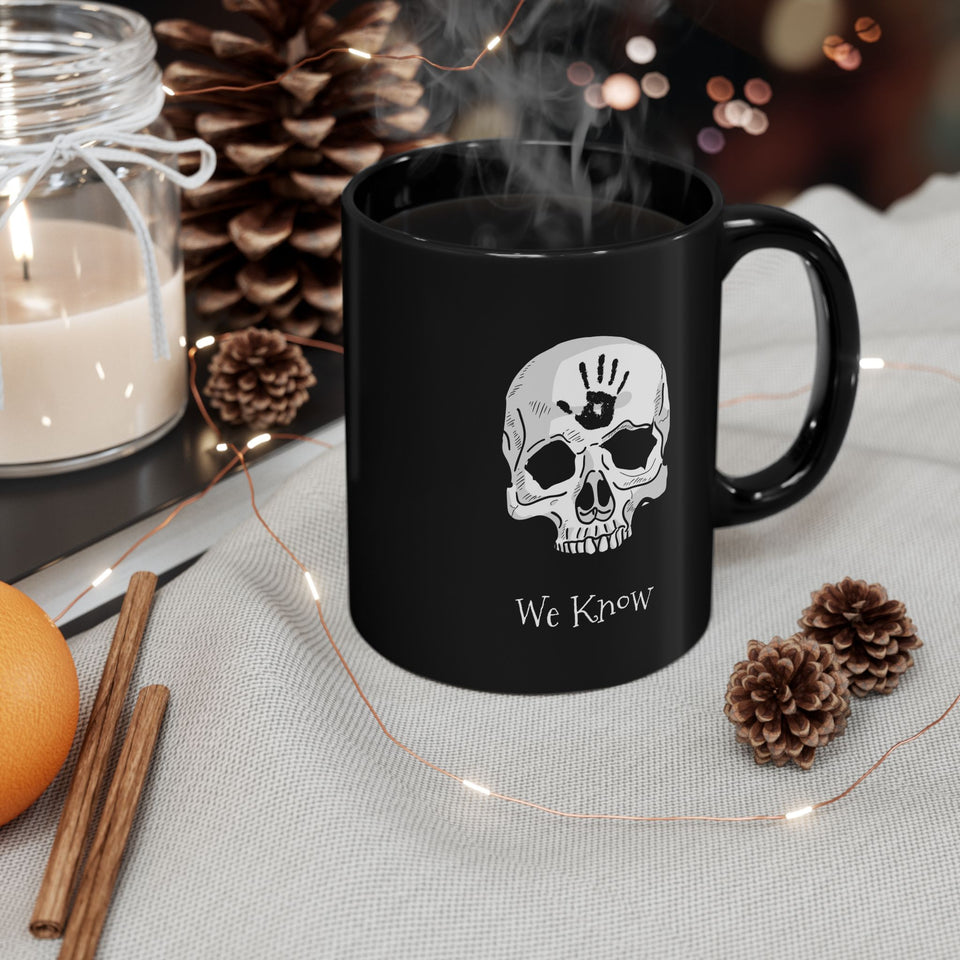 Dark Brotherhood We Know 11 oz Mug | Video Game Coffee Mug | Gaming RPG Video Game Black Mug (11oz & 15oz)