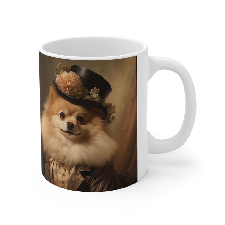 Classical Painting Pomeranian Mug 2 | Pomeranian Coffee Mug | Pomeranian Gifts | Pomeranian Presents | Pomeranian Mug 11oz