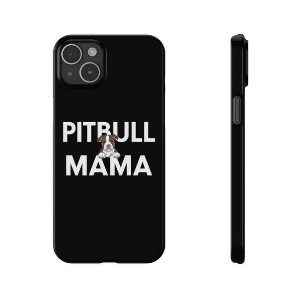 Premium Pitbull Mama 3 iPhone Case | Pitbull Gifts Slim Phone Cases