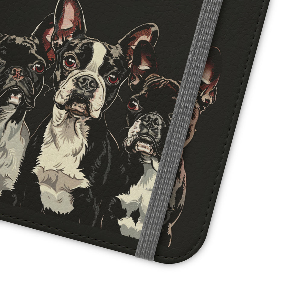 Boston Terrier Phone Case | Boston Terrier Wallet Phone Case | IPhone & Samsung Galaxy Boston Terrier Flip Cases