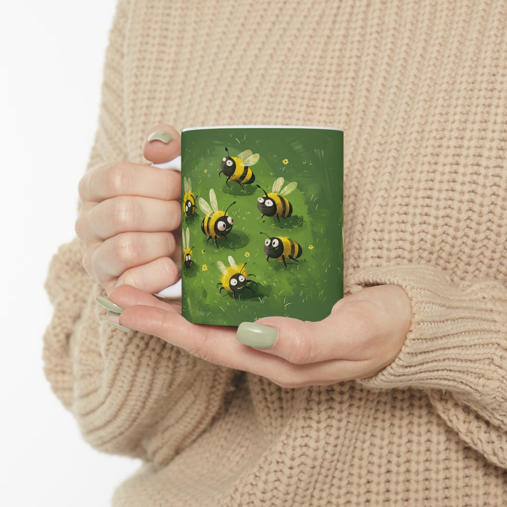 Bee Mug  | Bee Gifts | Bee Presents | Happy Bees Ceramic Mug 11oz