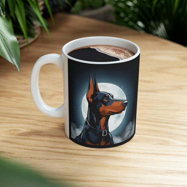 Doberman Mug | Doberman Gifts | Doberman Presents Moon Ceramic Mug 11oz