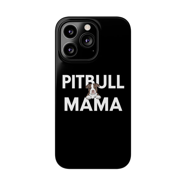 Premium Pitbull Mama 3 iPhone Case | Pitbull Gifts Slim Phone Cases