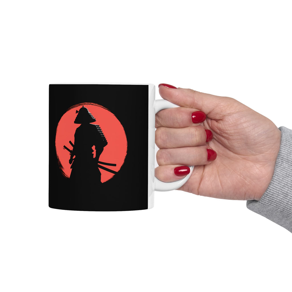 Samurai Red Moon Mug