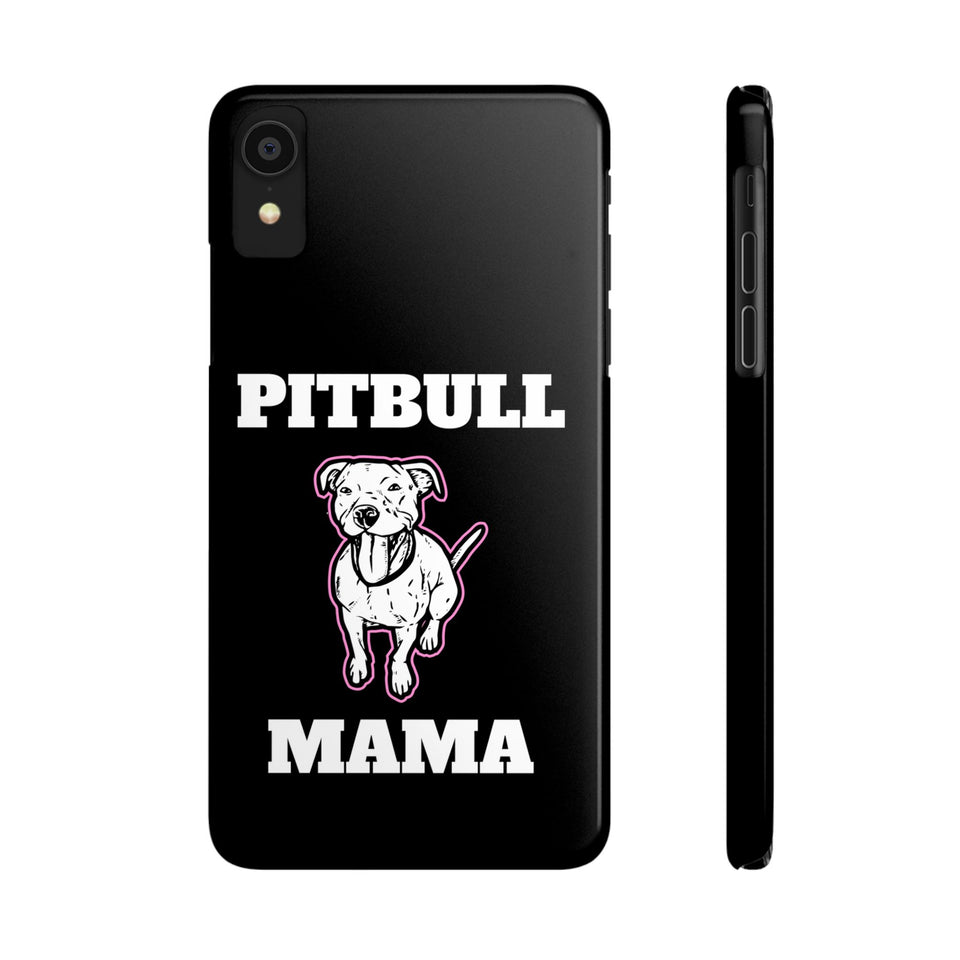 Premium Pitbull Mama 2 iPhone Case | Pitbull Gifts Slim Phone Cases
