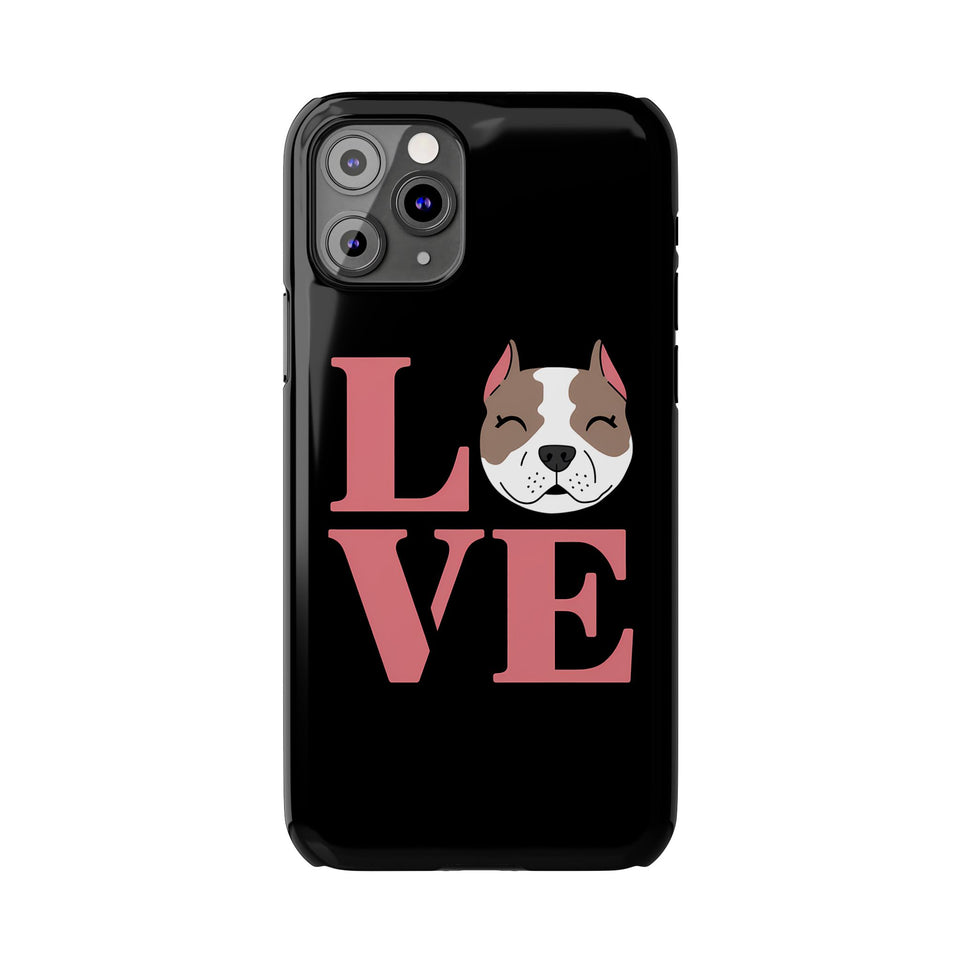 Premium Love Pitbulls iPhone Case | Pitbull Gifts Slim Phone Cases