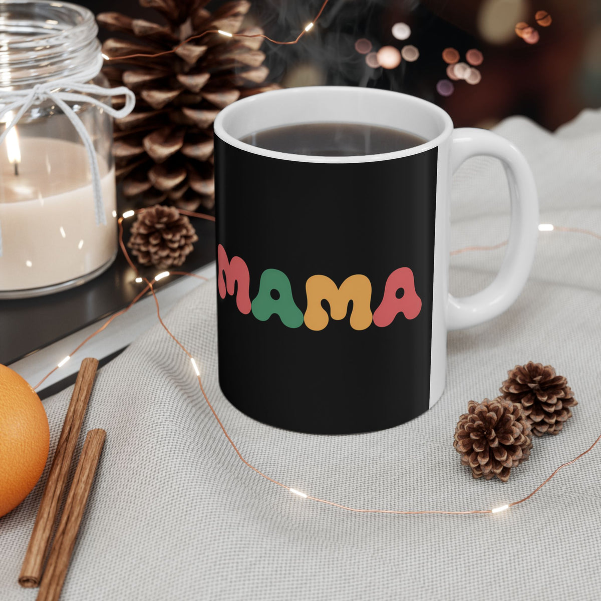 Womens Mama Mug | Birthday Mom Merchandise | Mothers Day Gifts Ceramic Mug 11oz - 3