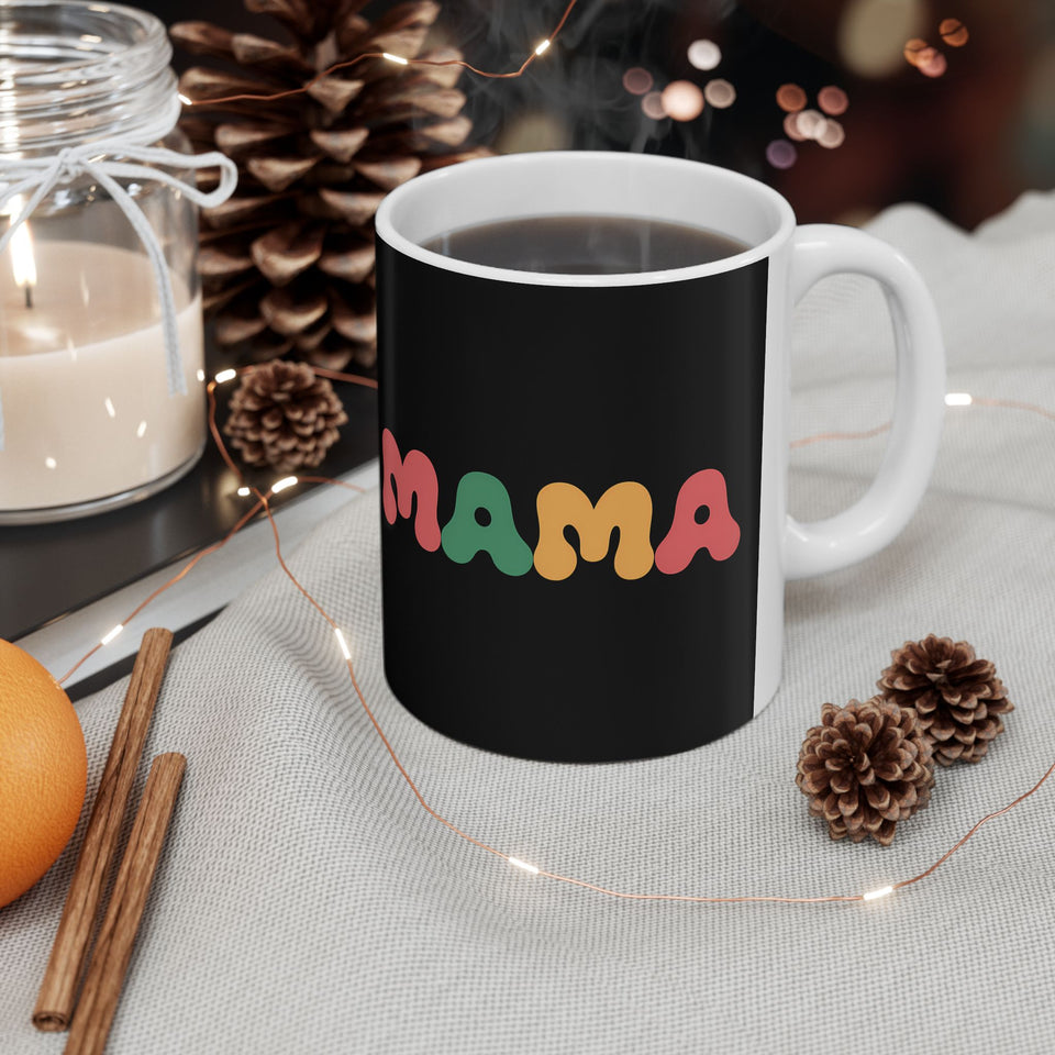 Womens Mama Mug | Birthday Mom Merchandise | Mothers Day Gifts Ceramic Mug 11oz - 3