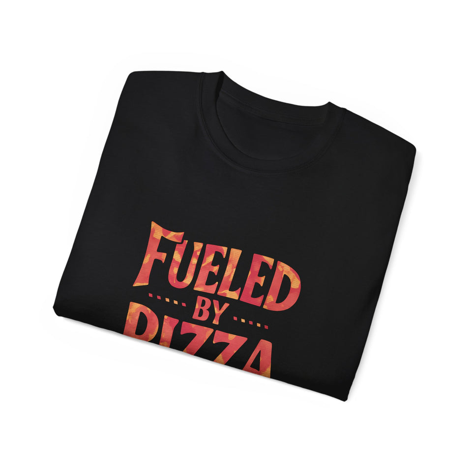 Fueled By Pizza Shirt | Pizza Gift | Pizza Lover Merchandise | Pizza Gifts | Pizza Presents Unisex T-Shirt 2