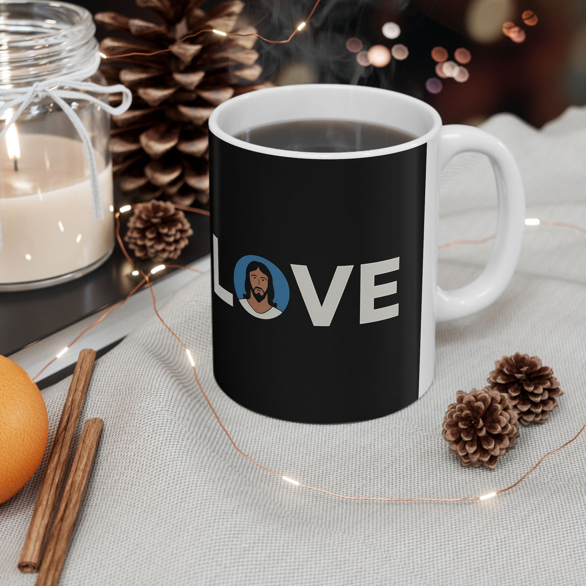 Love Jesus Ceramic Mug | Cute Faith In Jesus Gifts (11oz)