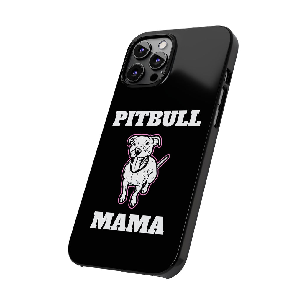 Premium Pitbull Mama 2 iPhone Case | Pitbull Gifts Slim Phone Cases