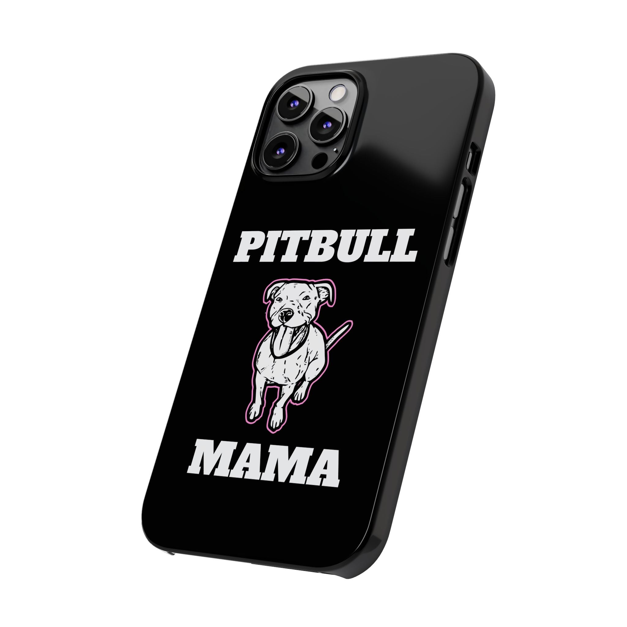 Premium Pitbull Mama 2 iPhone Case | Pitbull Gifts Slim Phone Cases