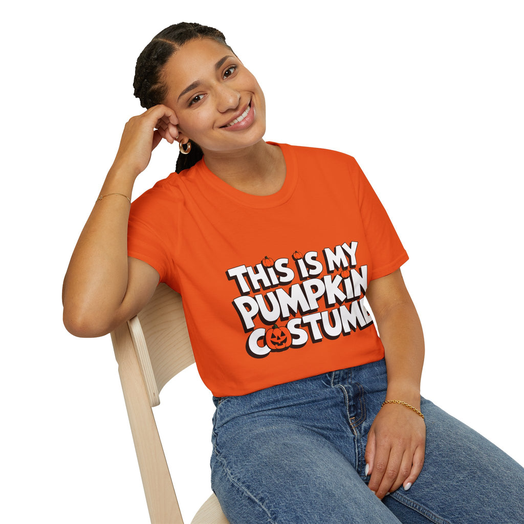 This Is My Pumpkin Costume | Funny Pumpkin Halloween Costume Unisex Softstyle T-Shirt