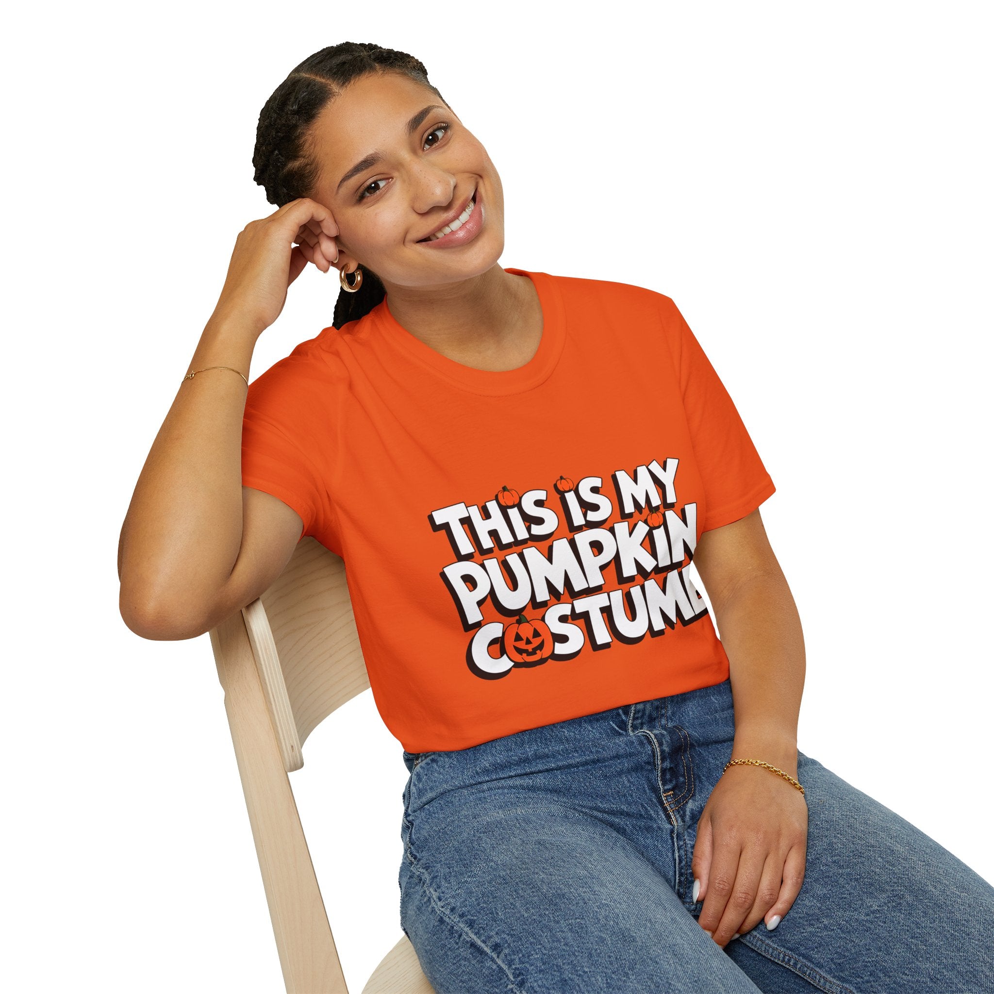 This Is My Pumpkin Costume | Funny Pumpkin Halloween Costume Unisex Softstyle T-Shirt