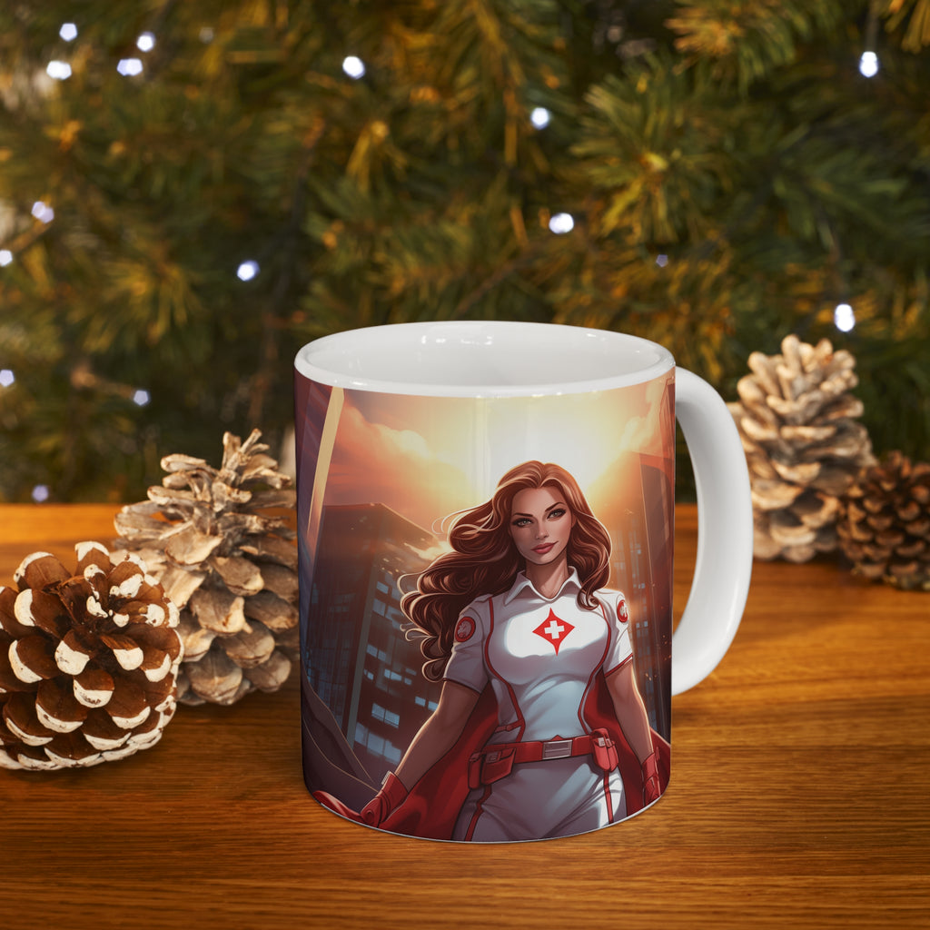 Superhero Nurse Mug | Nurse Gift | Future Nurse ICU Nurse Registered Nurse ER Nurse Pediatric Nurse Ceramic Mug 11oz