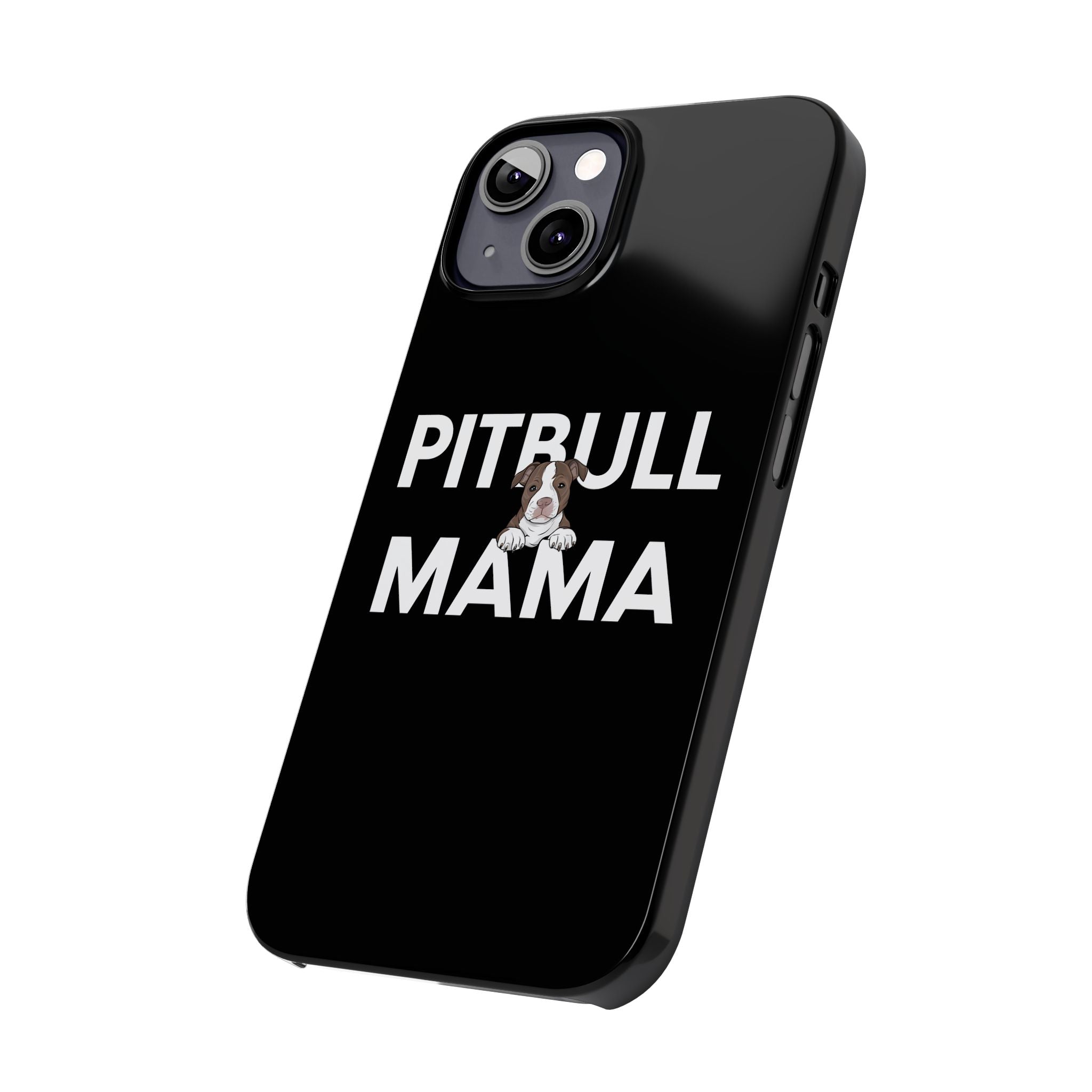 Premium Pitbull Mama 3 iPhone Case | Pitbull Gifts Slim Phone Cases