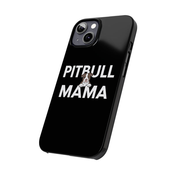 Premium Pitbull Mama 3 iPhone Case | Pitbull Gifts Slim Phone Cases