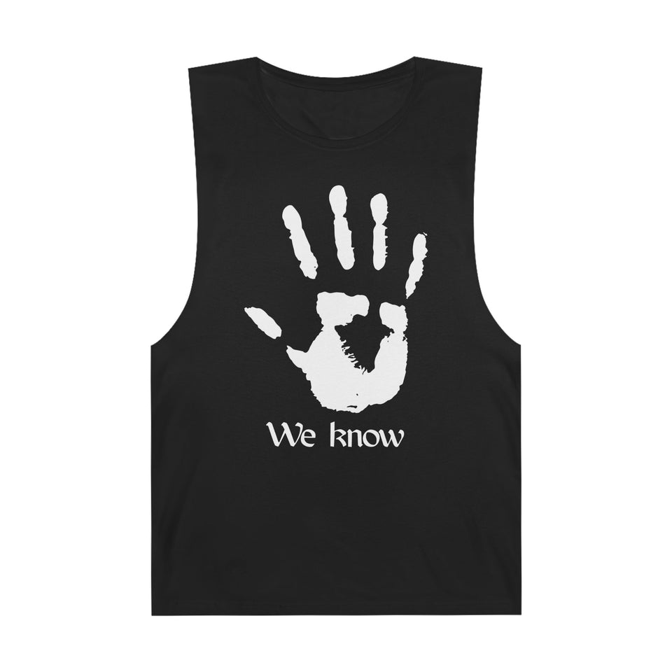 Unisex Handprint Tank Top – "We Know" Dark Brotherhood