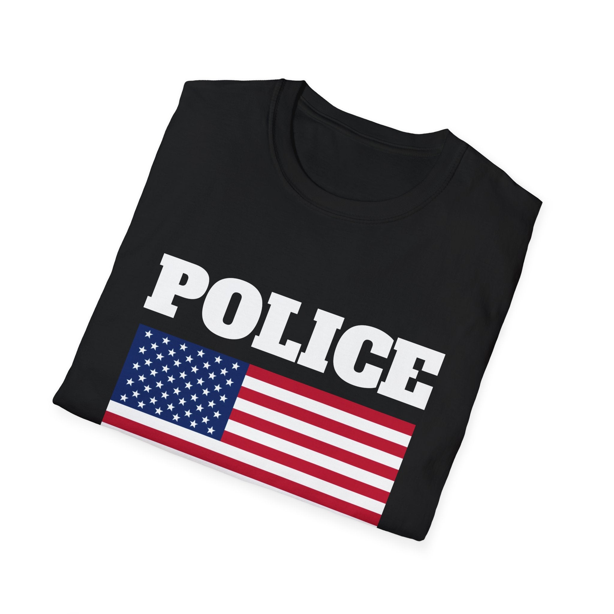 Police American Flag 4th of July USA Flag Patriotic T-Shirt - Police Officer American Flag 4th of July USA Tee