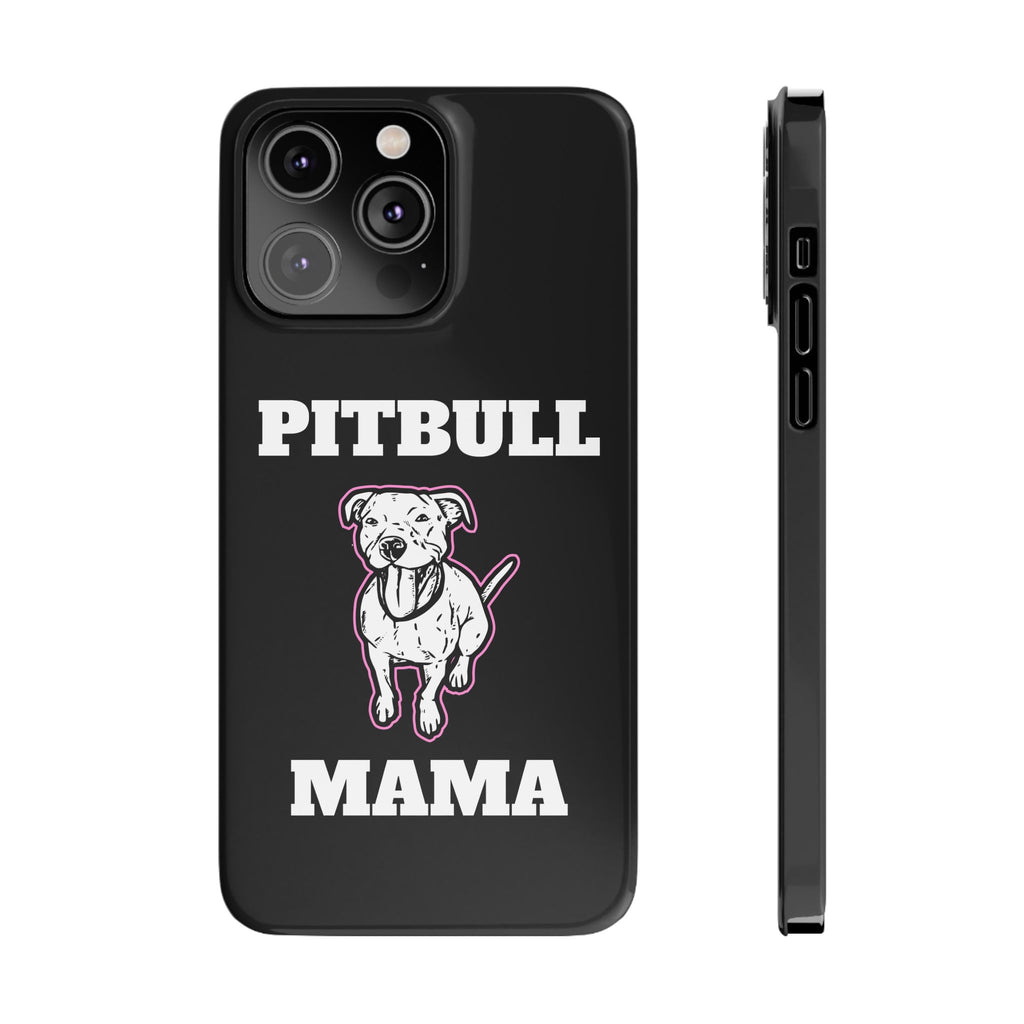 Premium Pitbull Mama 2 iPhone Case | Pitbull Gifts Slim Phone Cases