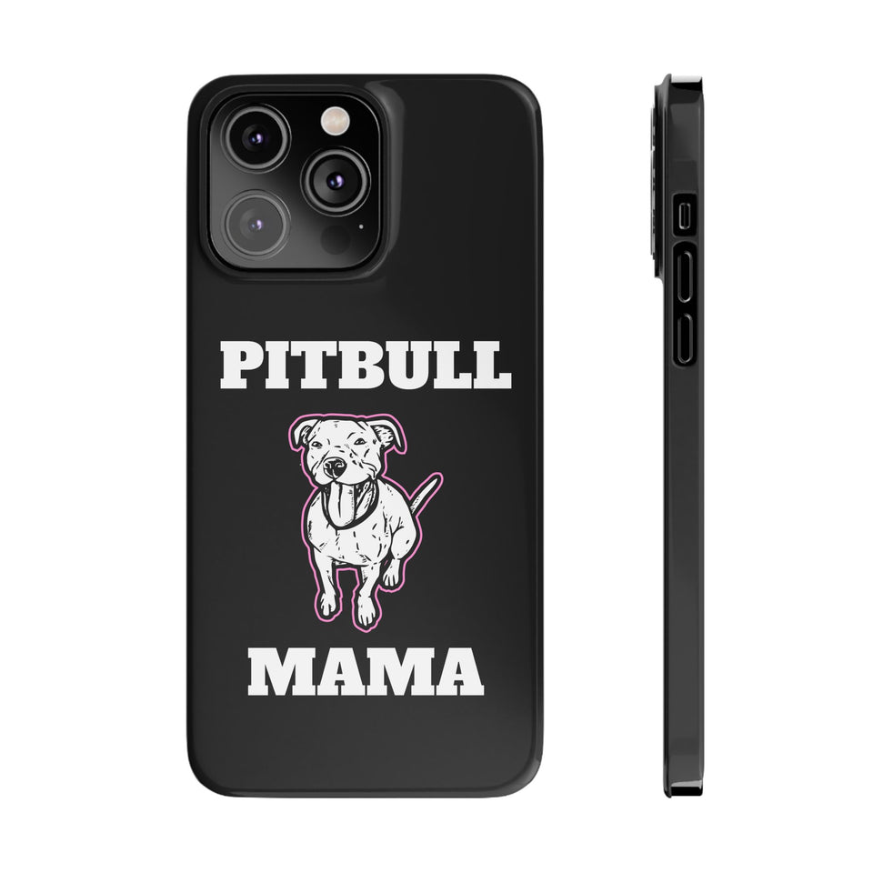 Premium Pitbull Mama 2 iPhone Case | Pitbull Gifts Slim Phone Cases