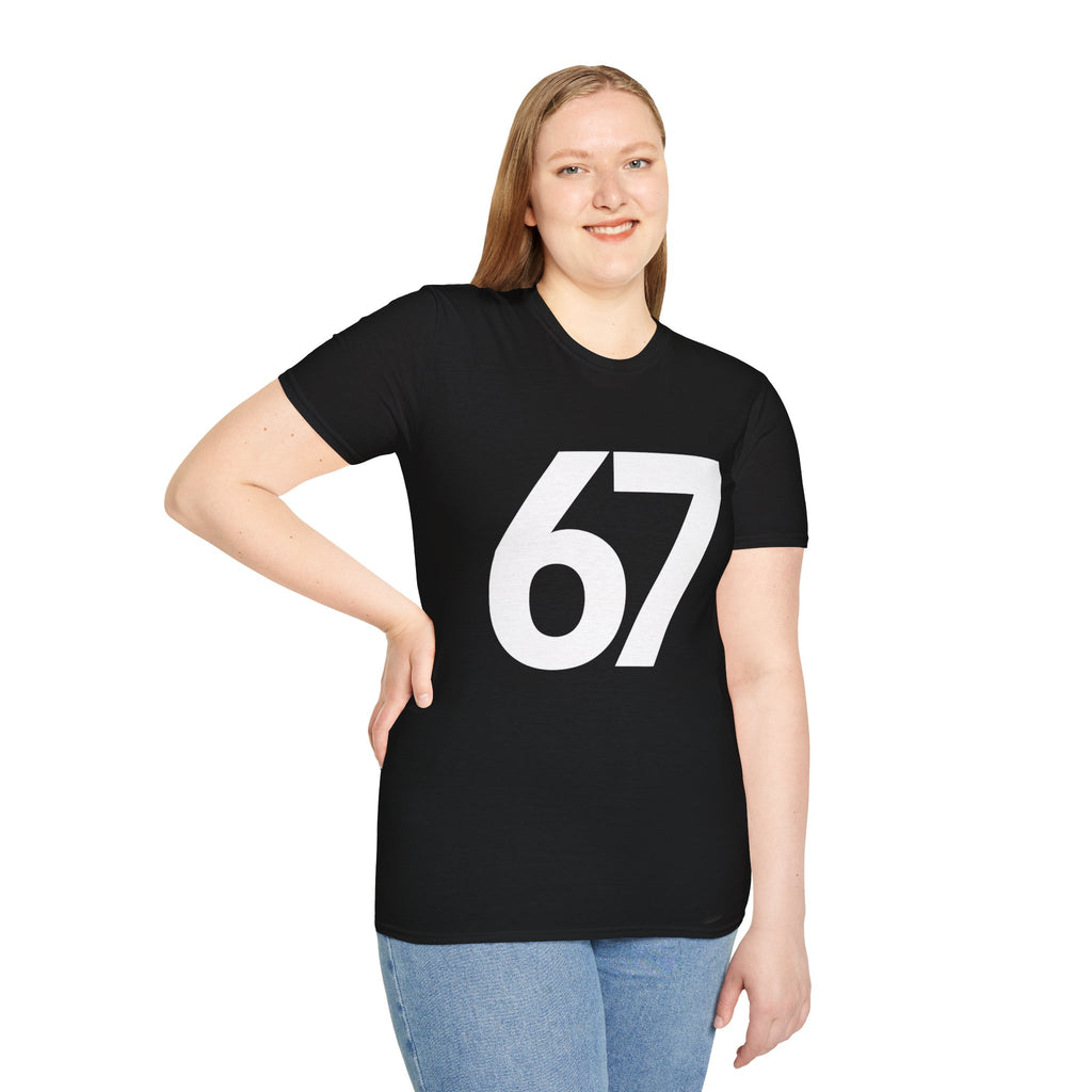 67 Six Seven Funny T-Shirt — Retro Humorous Graphic Tee