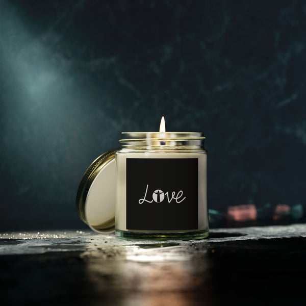Love Jesus Faith Scented Candle - Christian Jesus Coconut Apricot Wax Candle (4oz, 9oz)