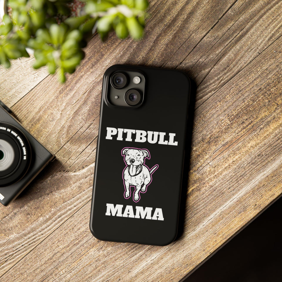 Premium Pitbull Mama 2 iPhone Case | Pitbull Gifts Slim Phone Cases
