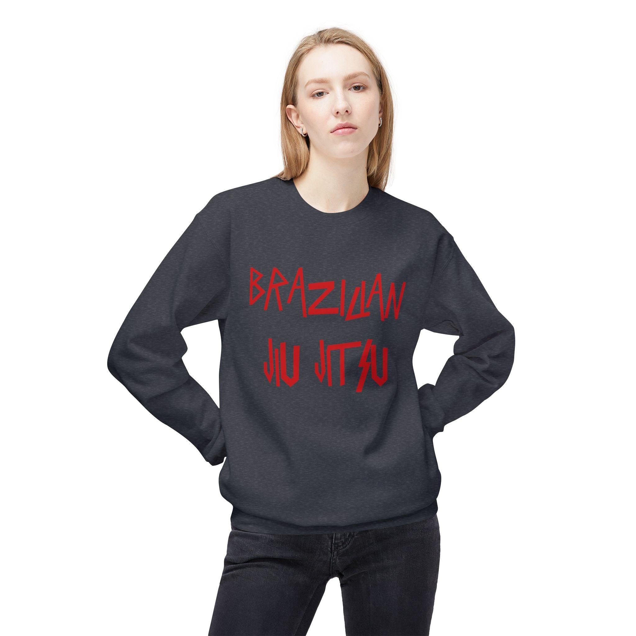 Brazilian Jiu Jitsu Slay BJJ Unisex Midweight Softstyle Fleece Crewneck Sweatshirt