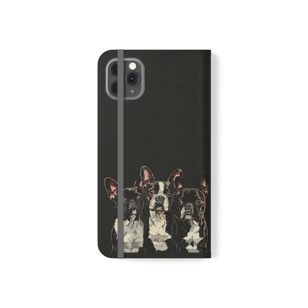 Boston Terrier Phone Case | Boston Terrier Wallet Phone Case | IPhone & Samsung Galaxy Boston Terrier Flip Cases