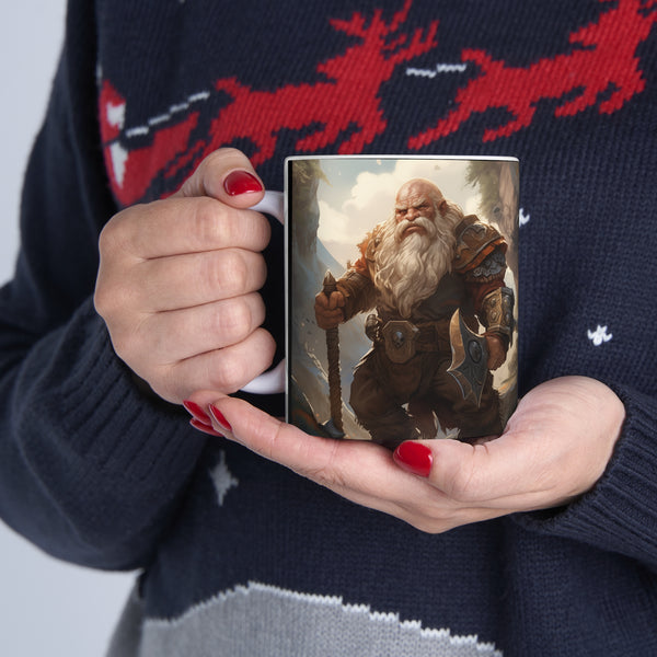 Fantasy RPG Dwarf Mug | Fantasy Roleplaying Game Gift | Fantasy Dwarf Mug 11oz, gifts for dungeon masters, 