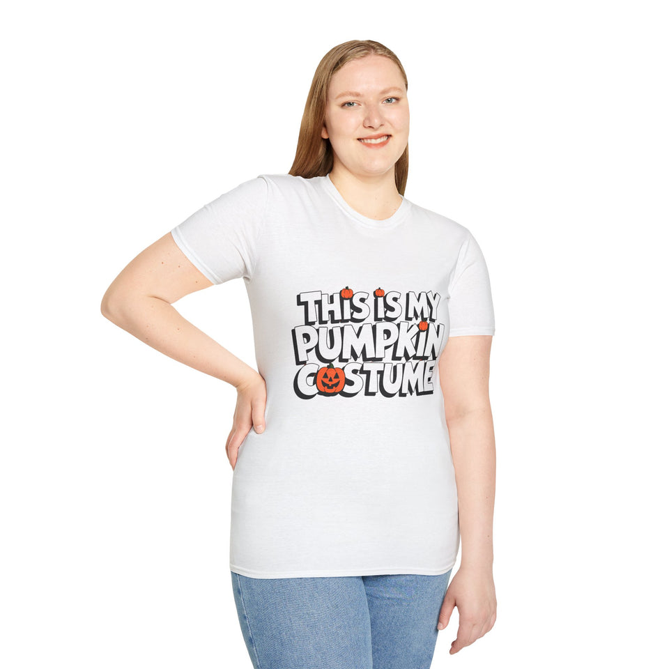This Is My Pumpkin Costume | Funny Pumpkin Halloween Costume Unisex Softstyle T-Shirt