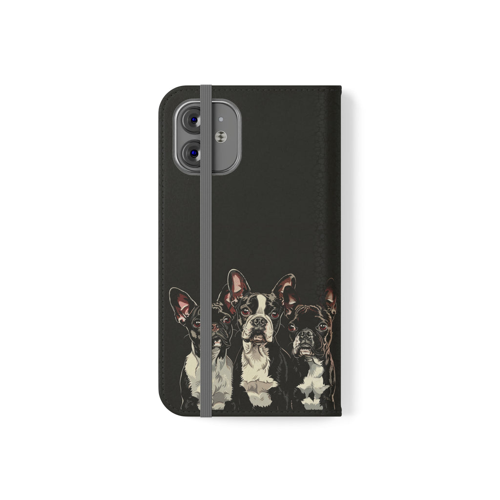 Boston Terrier Phone Case | Boston Terrier Wallet Phone Case | IPhone & Samsung Galaxy Boston Terrier Flip Cases