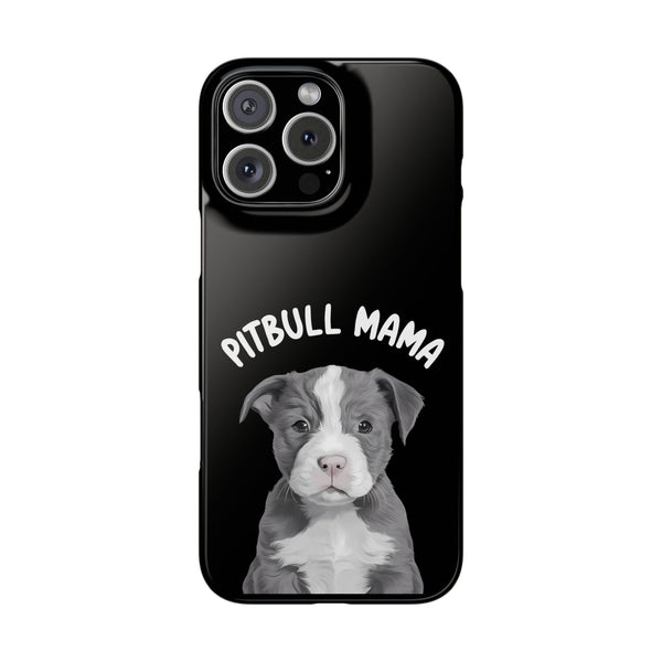 Premium Pitbull Mama iPhone Case | Pitbull Gifts Slim Phone Cases