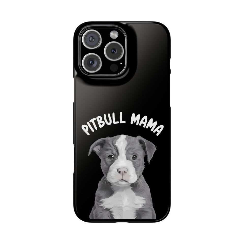 Premium Pitbull Mama iPhone Case | Pitbull Gifts Slim Phone Cases