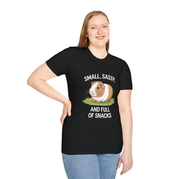 Guinea Pig T-Shirt - Small, Sassy, and Full of Snacks Cute Shirt