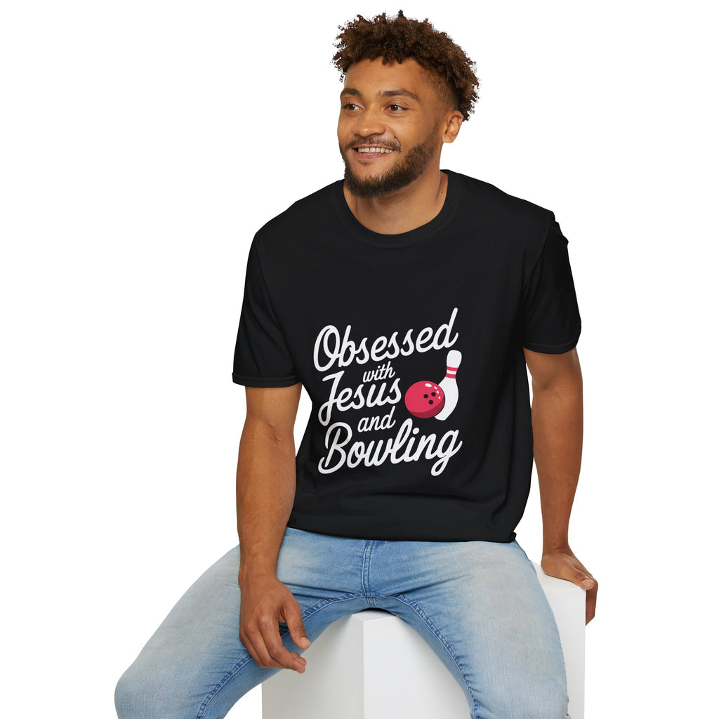 Obsessed With Jesus and Bowling T-Shirt | Christianity Faith In Jesus and Bowling T-Shirt