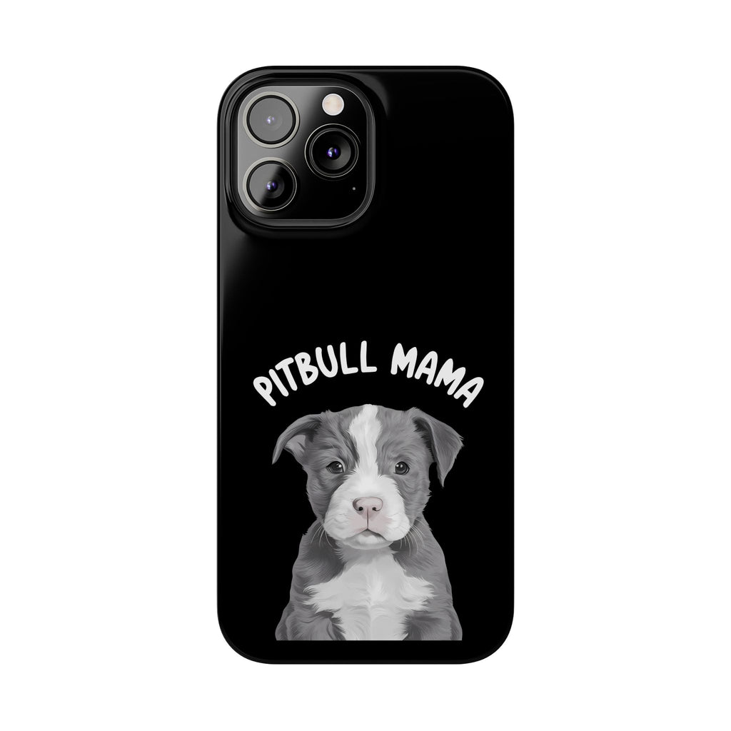 Premium Pitbull Mama iPhone Case | Pitbull Gifts Slim Phone Cases