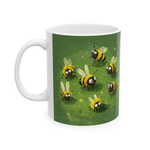 Bee Mug  | Bee Gifts | Bee Presents | Happy Bees Ceramic Mug 11oz