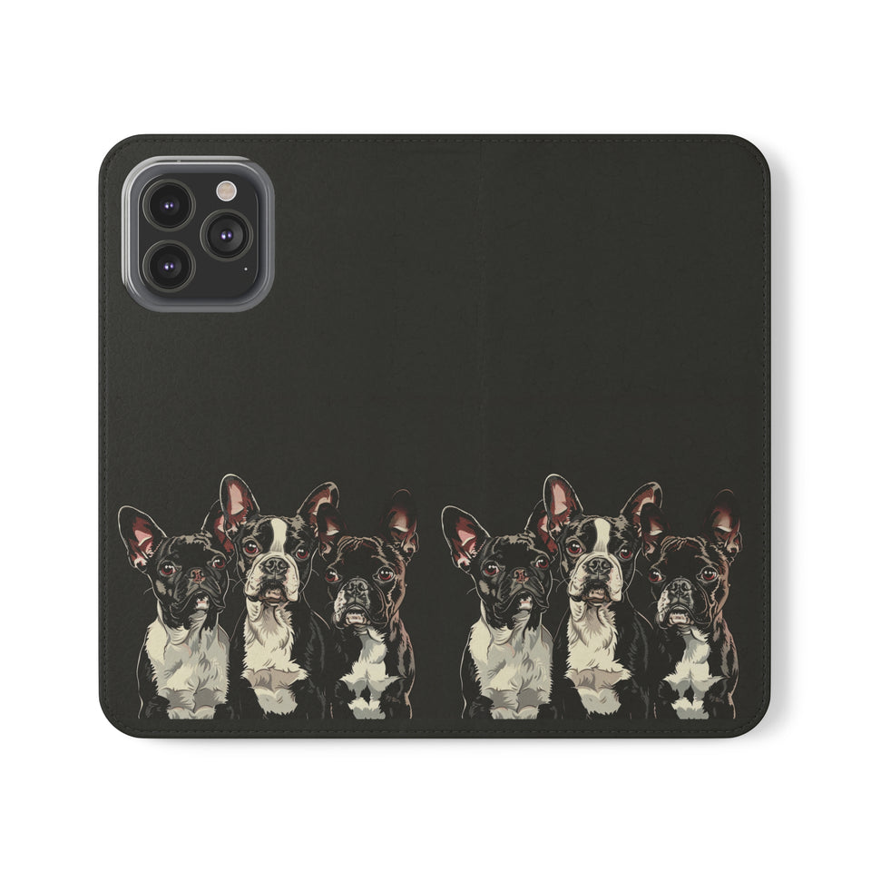 Boston Terrier Phone Case | Boston Terrier Wallet Phone Case | IPhone & Samsung Galaxy Boston Terrier Flip Cases