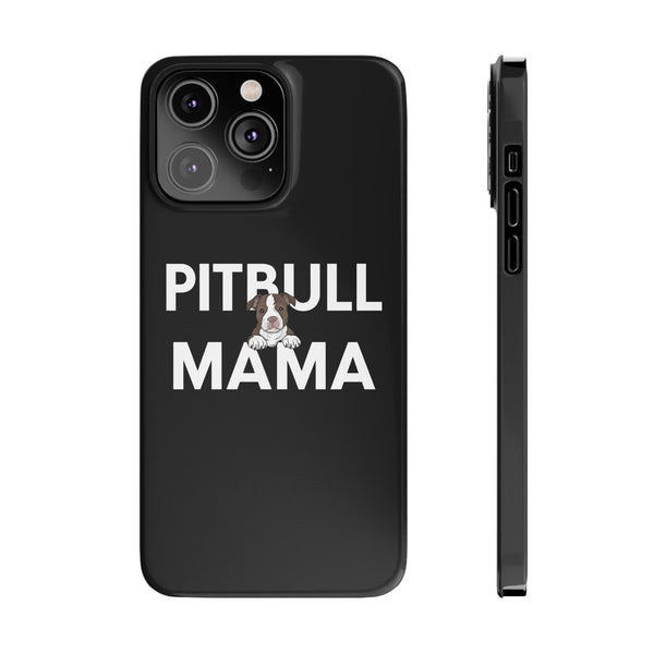 Premium Pitbull Mama 3 iPhone Case | Pitbull Gifts Slim Phone Cases