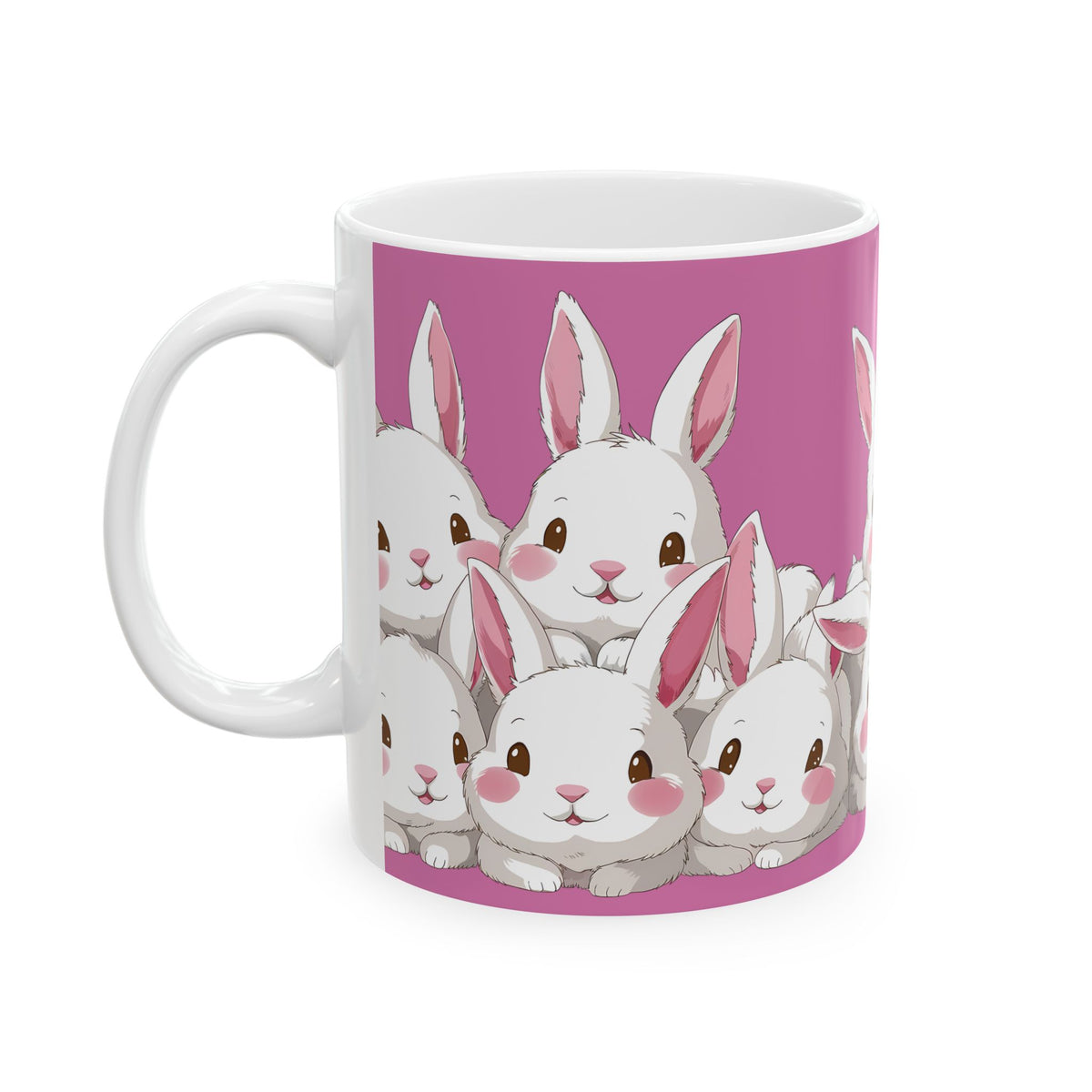 Cute Anime Rabbits - Rabbit Ceramic Mug | Cute Anime Rabbits - Rabbit Gifts (11oz)
