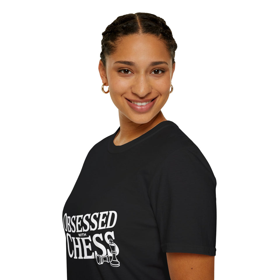 Obsessed With Chess Shirt | Cool Chess Gifts | Chess Unisex T-Shirt