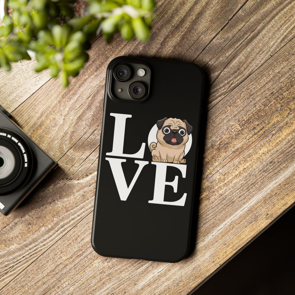 Love Pugs Slim iPhone Case | Cute Pug iPhone Case
